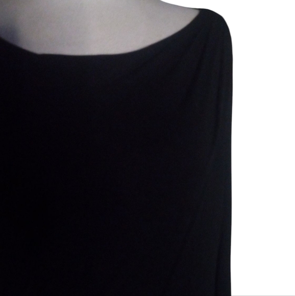 Aritzia Babaton Joaquin Ruched Detail Dress Black Size Large Midi Length - Picture 4 of 9